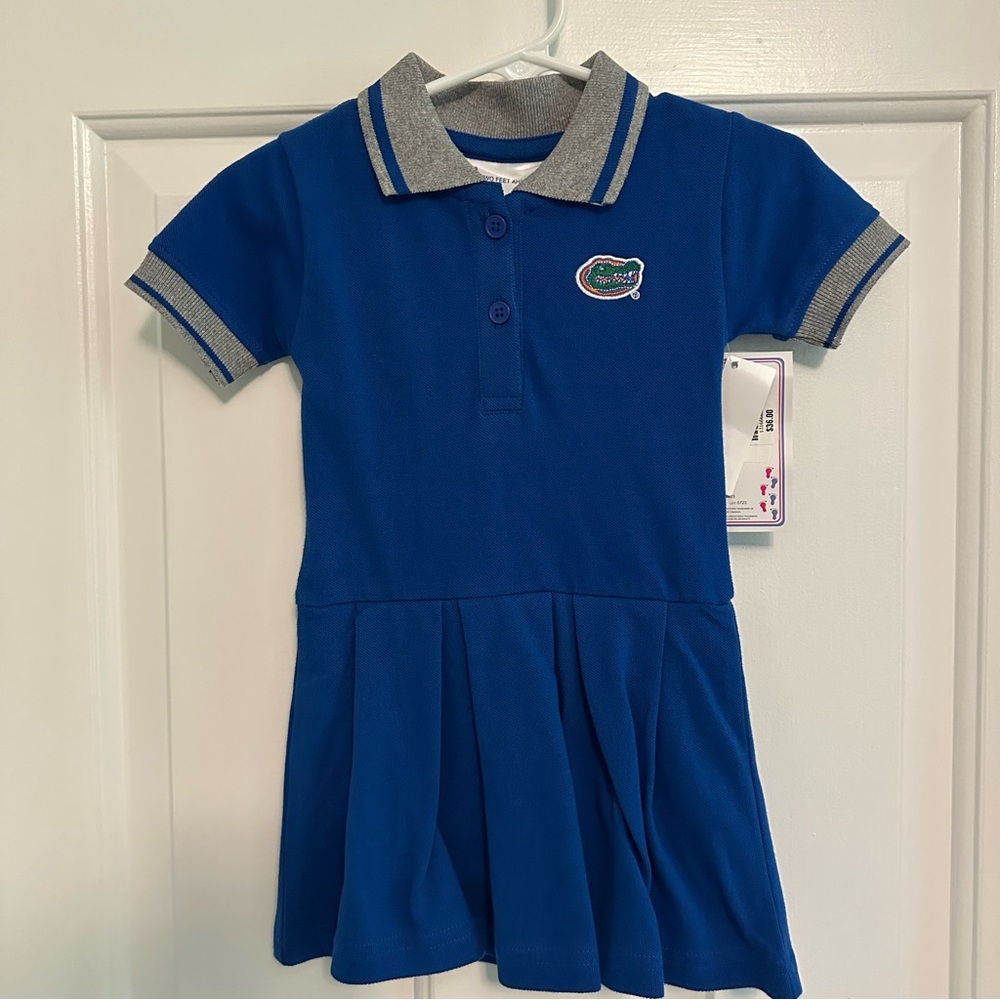 NWT Florida Gators Blue Baby Polo Dress, Size 6 months